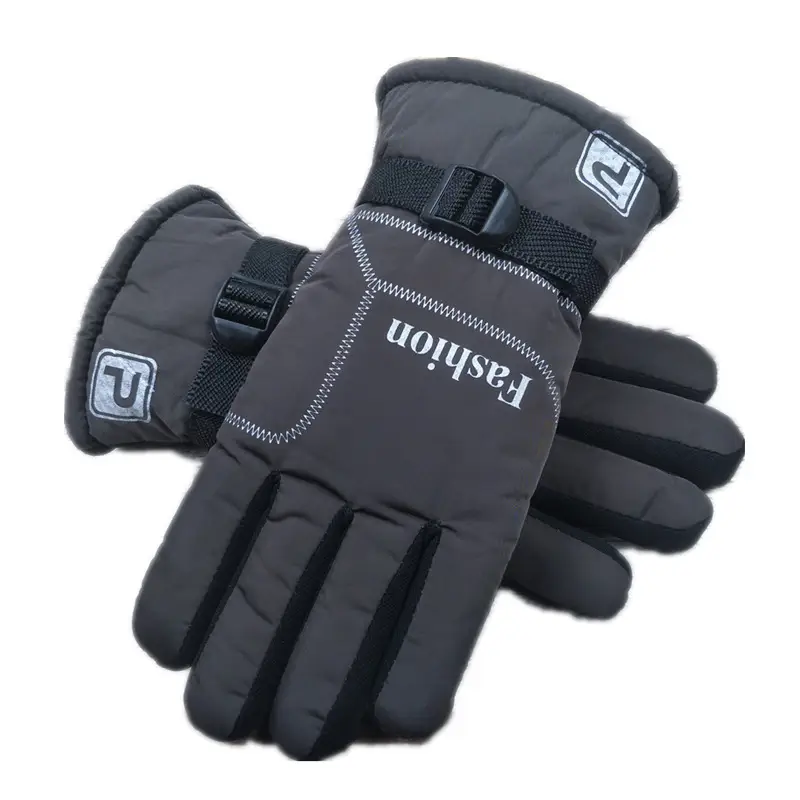 Extra Wide, Large, and Thick Men's Gloves, Large Cotton, Warm, Non-Slip, Warm-Weather, Winter Fleece-Lined, for Riding Motorcycles, Cold-Proof