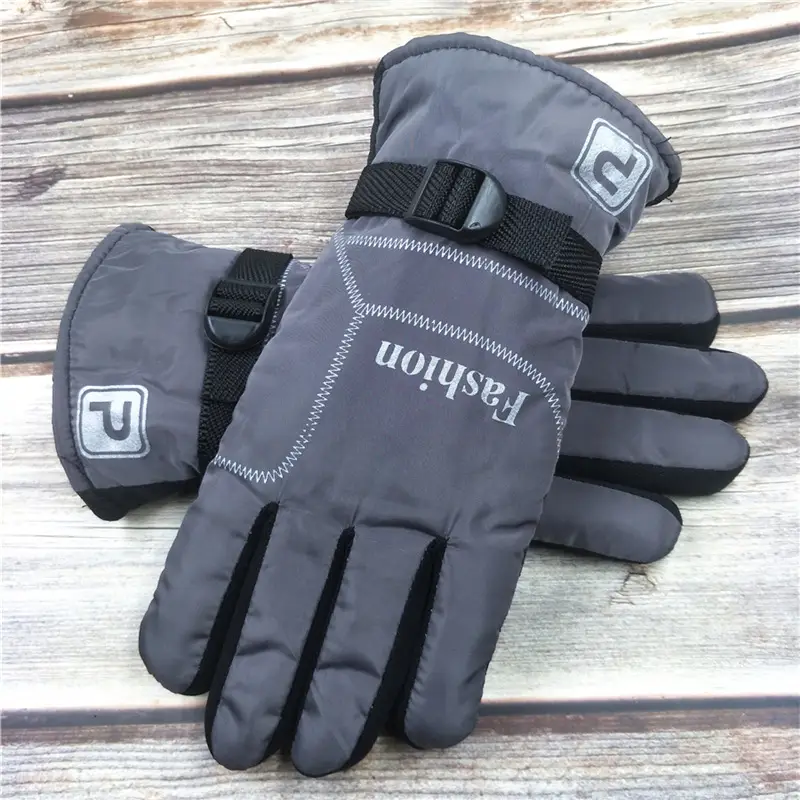 Extra Wide, Large, and Thick Men's Gloves, Large Cotton, Warm, Non-Slip, Warm-Weather, Winter Fleece-Lined, for Riding Motorcycles, Cold-Proof