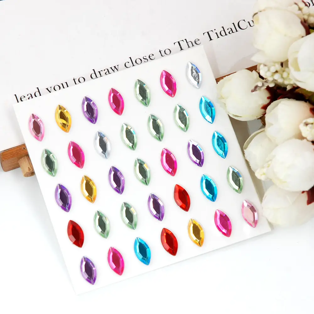 In-Stock Wholesale Small Irregular-Shaped Rhinestone Stickers 3D Heart and Star Stickers Children's DIY Handmade Self-Adhesive Crystal Stickers — feature 16