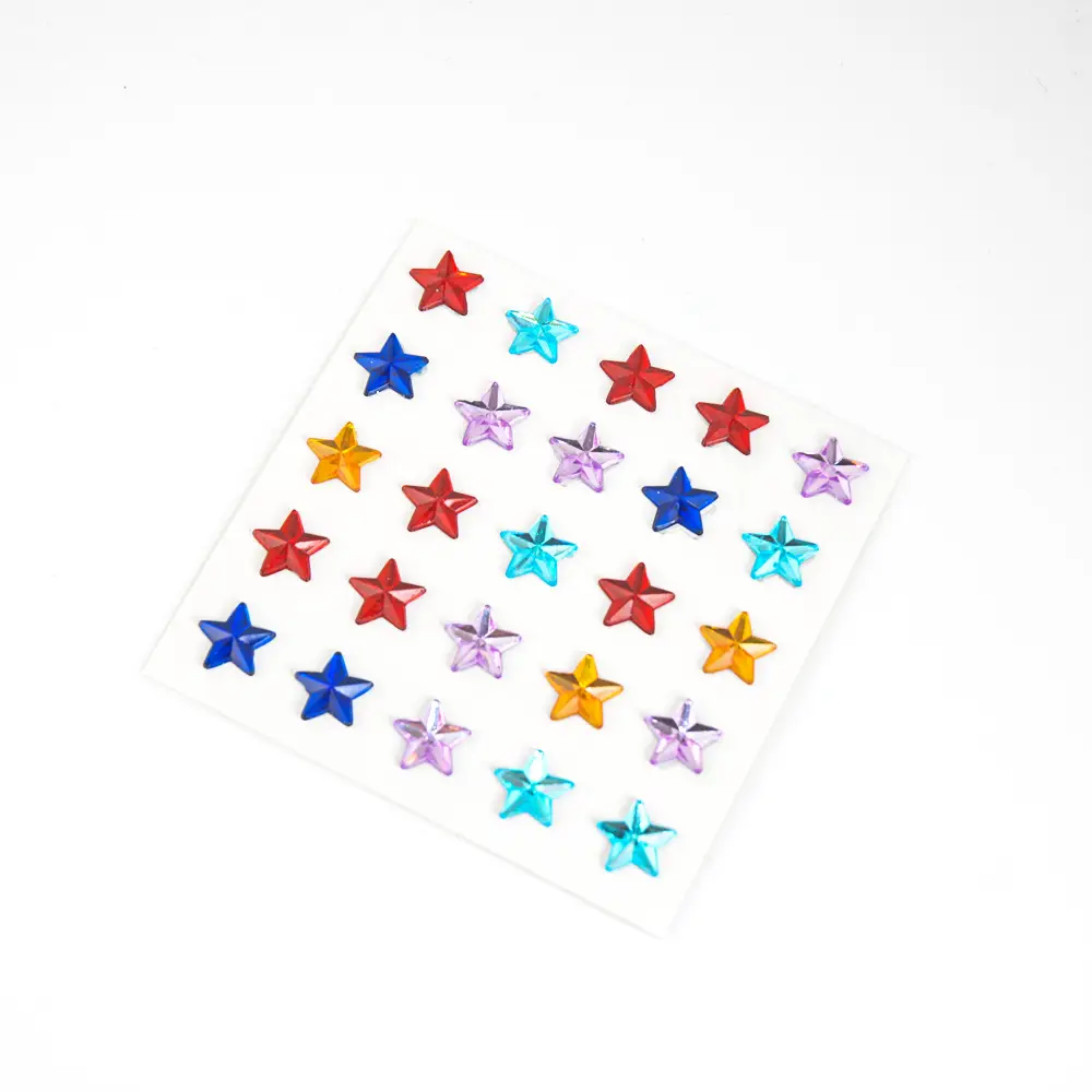In-Stock Wholesale Small Irregular-Shaped Rhinestone Stickers 3D Heart and Star Stickers Children's DIY Handmade Self-Adhesive Crystal Stickers — feature 5