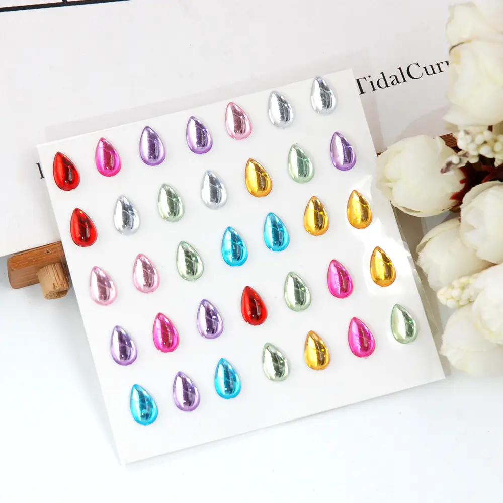 In-Stock Wholesale Small Irregular-Shaped Rhinestone Stickers 3D Heart and Star Stickers Children's DIY Handmade Self-Adhesive Crystal Stickers