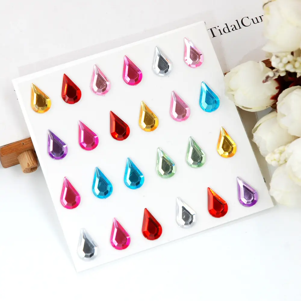 In-Stock Wholesale Small Irregular-Shaped Rhinestone Stickers 3D Heart and Star Stickers Children's DIY Handmade Self-Adhesive Crystal Stickers