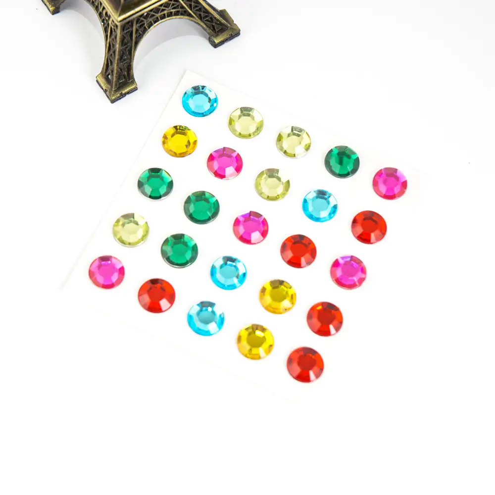 In-Stock Wholesale Small Irregular-Shaped Rhinestone Stickers 3D Heart and Star Stickers Children's DIY Handmade Self-Adhesive Crystal Stickers