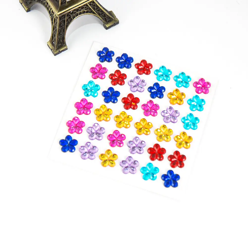 In-Stock Wholesale Small Irregular-Shaped Rhinestone Stickers 3D Heart and Star Stickers Children's DIY Handmade Self-Adhesive Crystal Stickers