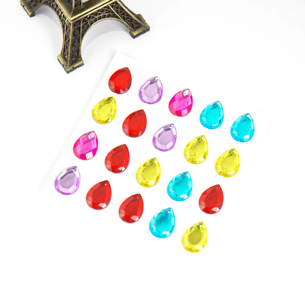 In-Stock Wholesale Small Irregular-Shaped Rhinestone Stickers 3D Heart and Star Stickers Children's DIY Handmade Self-Adhesive Crystal Stickers