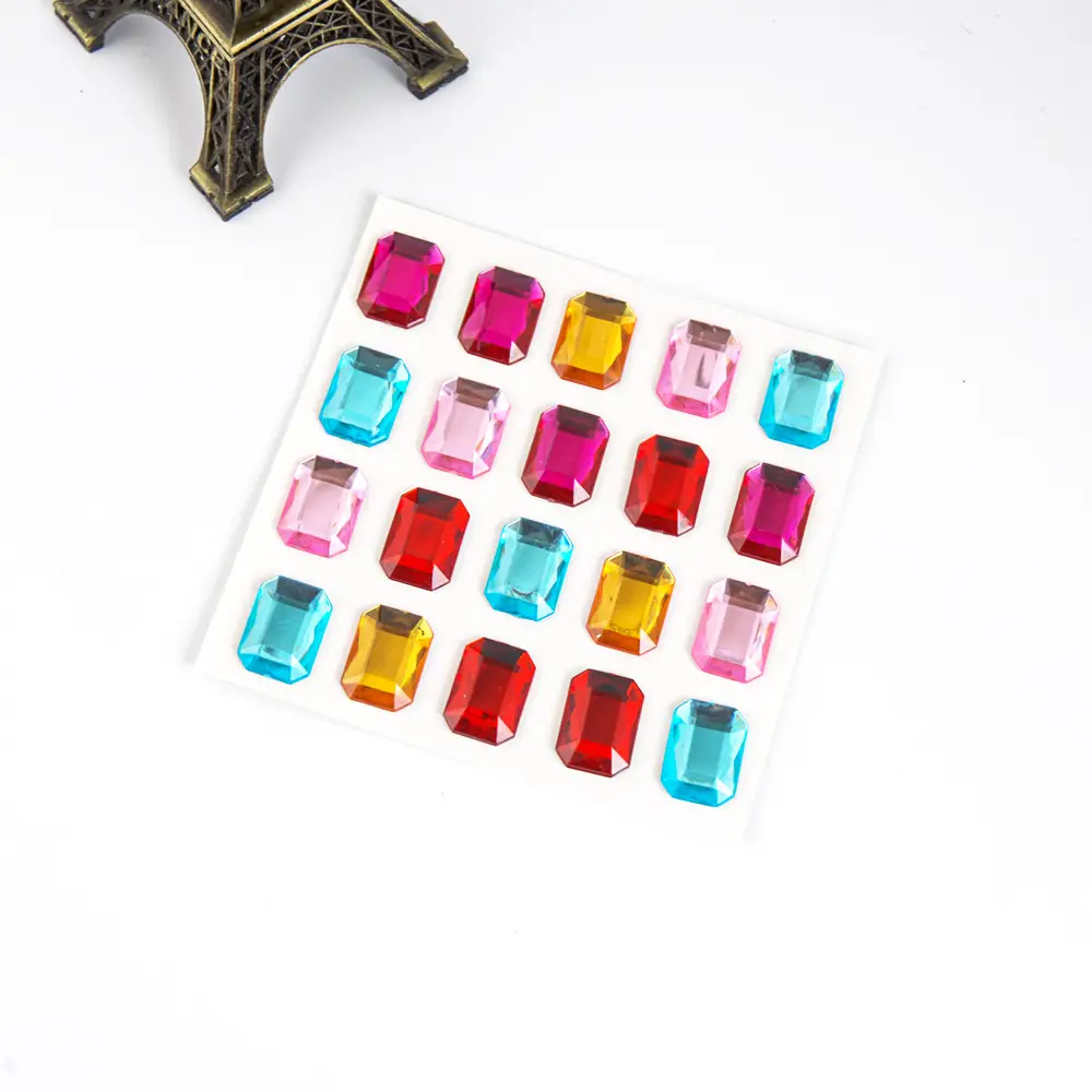 In-Stock Wholesale Small Irregular-Shaped Rhinestone Stickers 3D Heart and Star Stickers Children's DIY Handmade Self-Adhesive Crystal Stickers