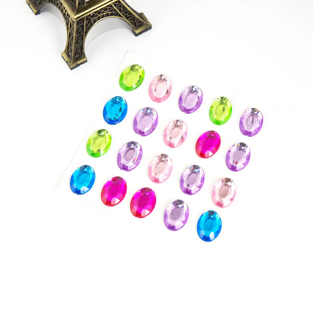 In-Stock Wholesale Small Irregular-Shaped Rhinestone Stickers 3D Heart and Star Stickers Children's DIY Handmade Self-Adhesive Crystal Stickers