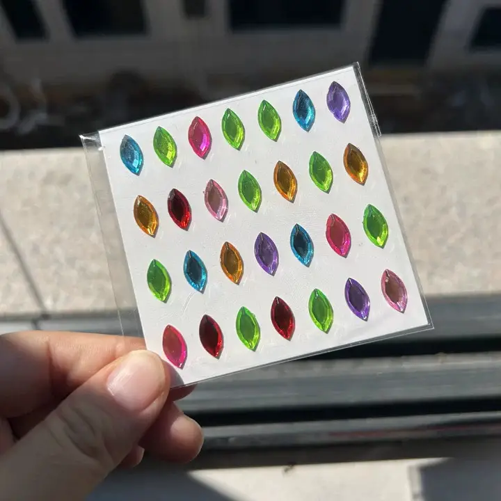 In-Stock Wholesale Small Irregular-Shaped Rhinestone Stickers 3D Heart and Star Stickers Children's DIY Handmade Self-Adhesive Crystal Stickers