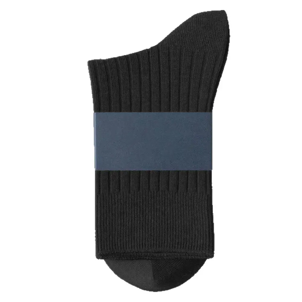 100% Pure Cotton Socks, Double-Needle Anti-Odor and Sweat-Absorbent Xinjiang Long-Staple Cotton Socks, Men's Mid-Length Socks, Versatile for Autumn and Winter