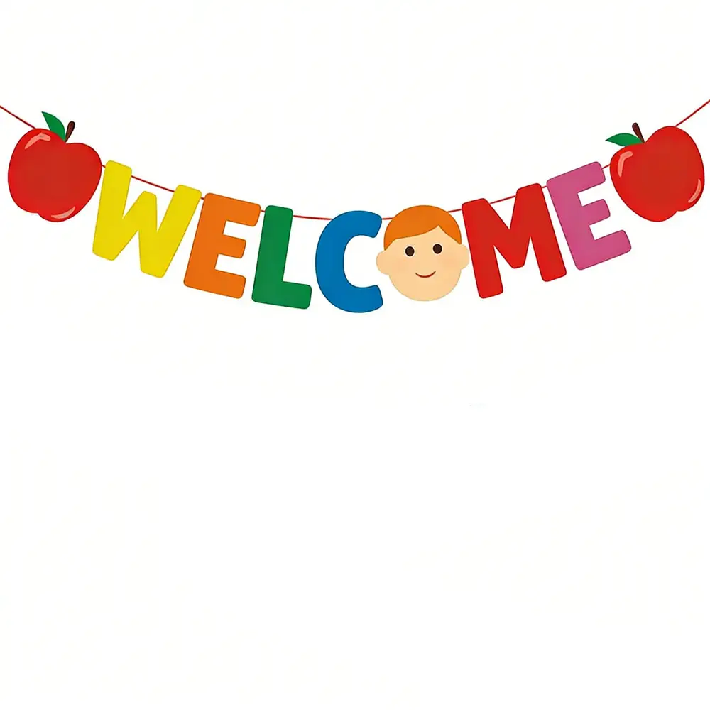 Cross-Border Back-To-School Season Themed Party Banners and Decorations Welcome Back Welcome Back to School Decorations