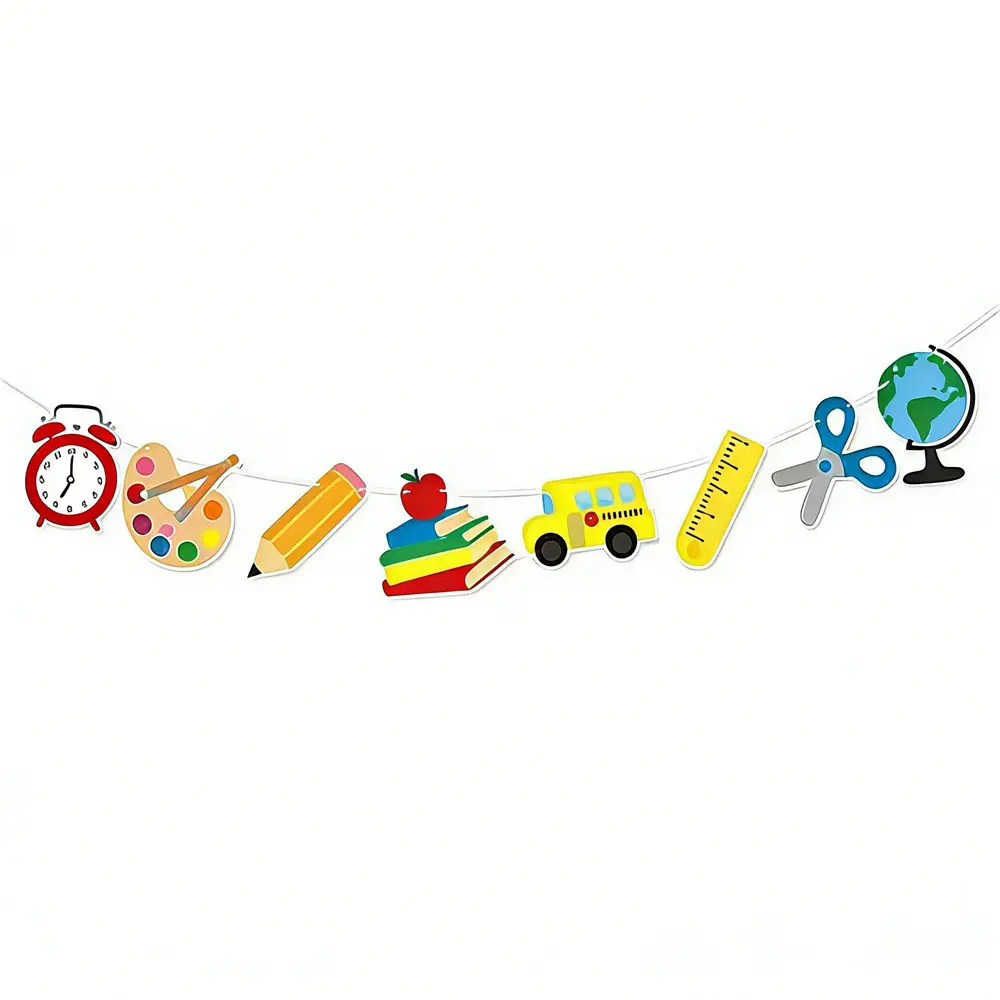 Cross-Border Back-To-School Season Themed Party Banners and Decorations Welcome Back Welcome Back to School Decorations