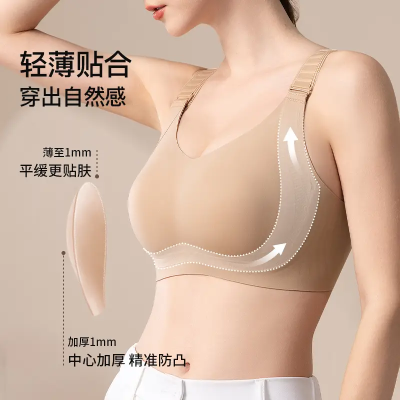 Any Type of Women's Bra for Large Busts That Makes Them Appear Smaller, Lifts and Gathers Side Breasts, Prevents Sagging, Seamless, Plus-Size Bra, Adjustable Bra, Underwear
