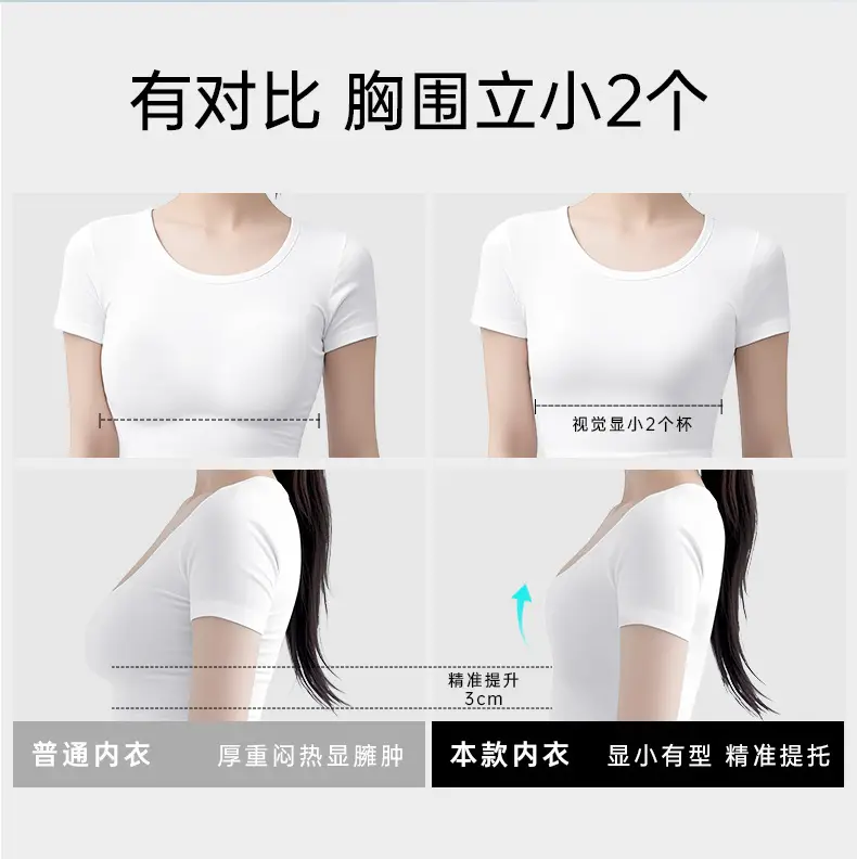 Any Type of Women's Bra for Large Busts That Makes Them Appear Smaller, Lifts and Gathers Side Breasts, Prevents Sagging, Seamless, Plus-Size Bra, Adjustable Bra, Underwear — feature 6