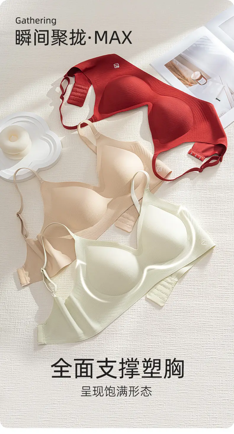 2026 New Style Seamless Underwear for Women with Soft Support, Anti-Sagging, Fixed Cup, Soft and Comfortable Push-Up Bra — feature 2