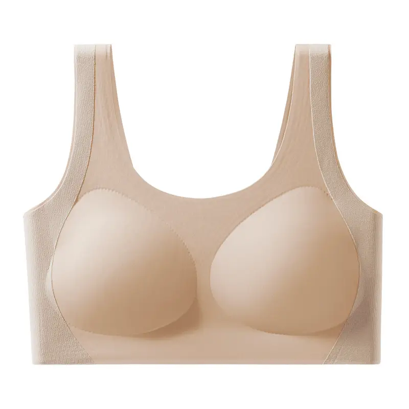 Girls' Bra with Fixed Cups for Middle School Students, Girls' Underwear for the Second and Third Stages of Development, Sports Shock-Proof Vest