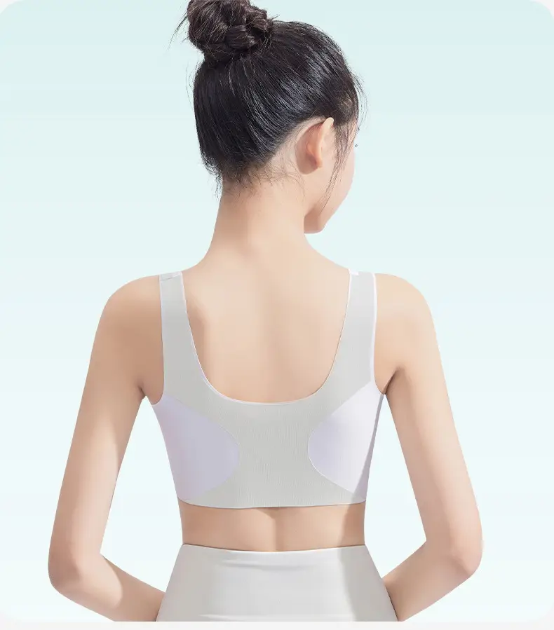 Girls' Bra with Fixed Cups for Middle School Students, Girls' Underwear for the Second and Third Stages of Development, Sports Shock-Proof Vest — feature 21