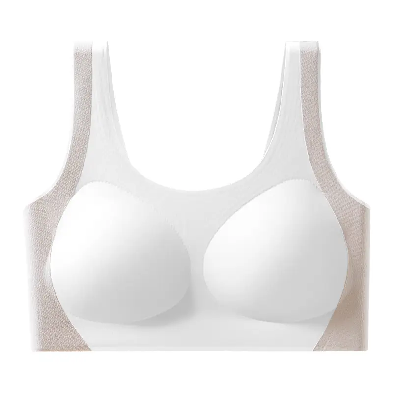 Girls' Bra with Fixed Cups for Middle School Students, Girls' Underwear for the Second and Third Stages of Development, Sports Shock-Proof Vest