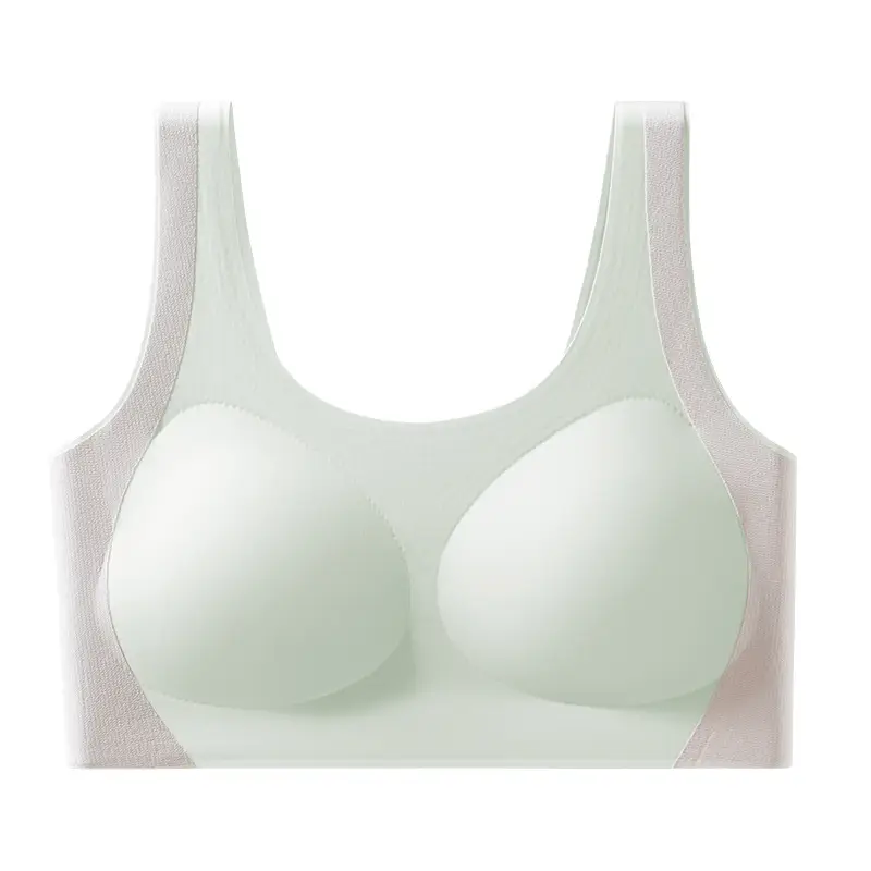 Girls' Bra with Fixed Cups for Middle School Students, Girls' Underwear for the Second and Third Stages of Development, Sports Shock-Proof Vest