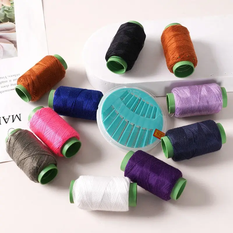 Commonly Used 302 Polyester Thread for Home Sewing, Colorful Thread for Household Sewing Machines, Handmade Sewing Thread, Cone-Shaped Thread