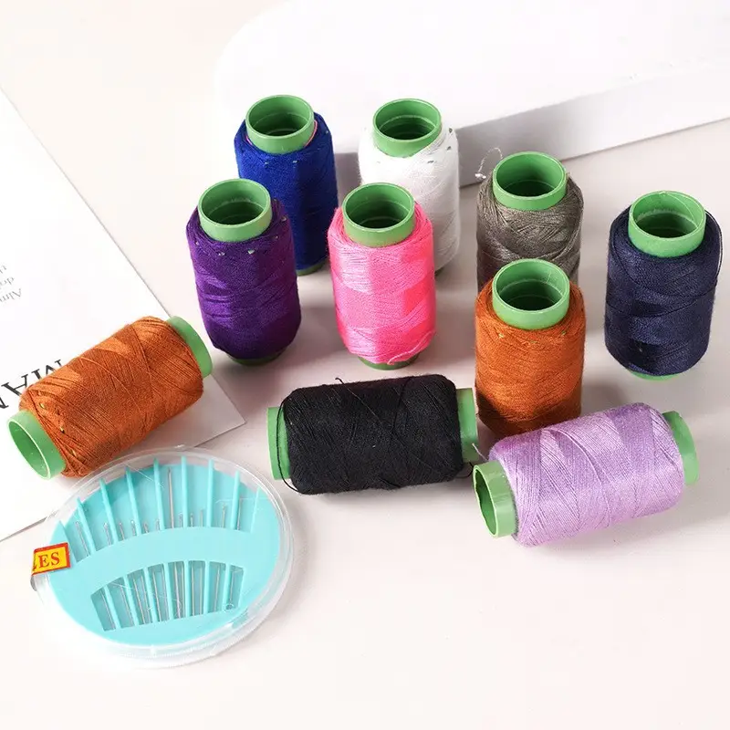 Commonly Used 302 Polyester Thread for Home Sewing, Colorful Thread for Household Sewing Machines, Handmade Sewing Thread, Cone-Shaped Thread