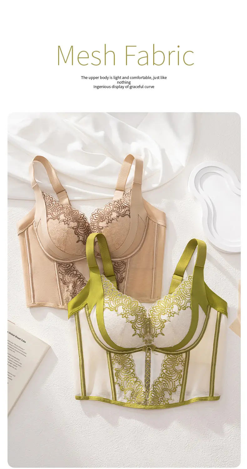 Adjustable Bra for Women with Small Busts, Enhancing and Shaping, Anti-Sagging, Six-Row Hook French Style Bra — feature 23