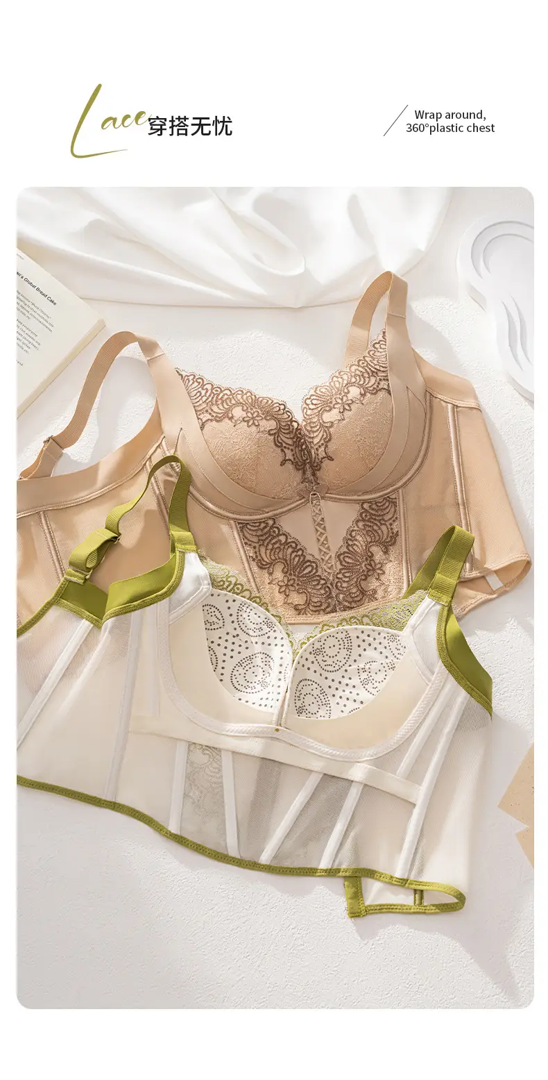 Adjustable Bra for Women with Small Busts, Enhancing and Shaping, Anti-Sagging, Six-Row Hook French Style Bra — feature 24