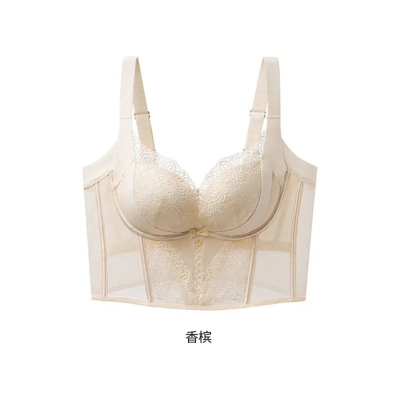 Adjustable Bra for Women with Small Busts, Enhancing and Shaping, Anti-Sagging, Six-Row Hook French Style Bra