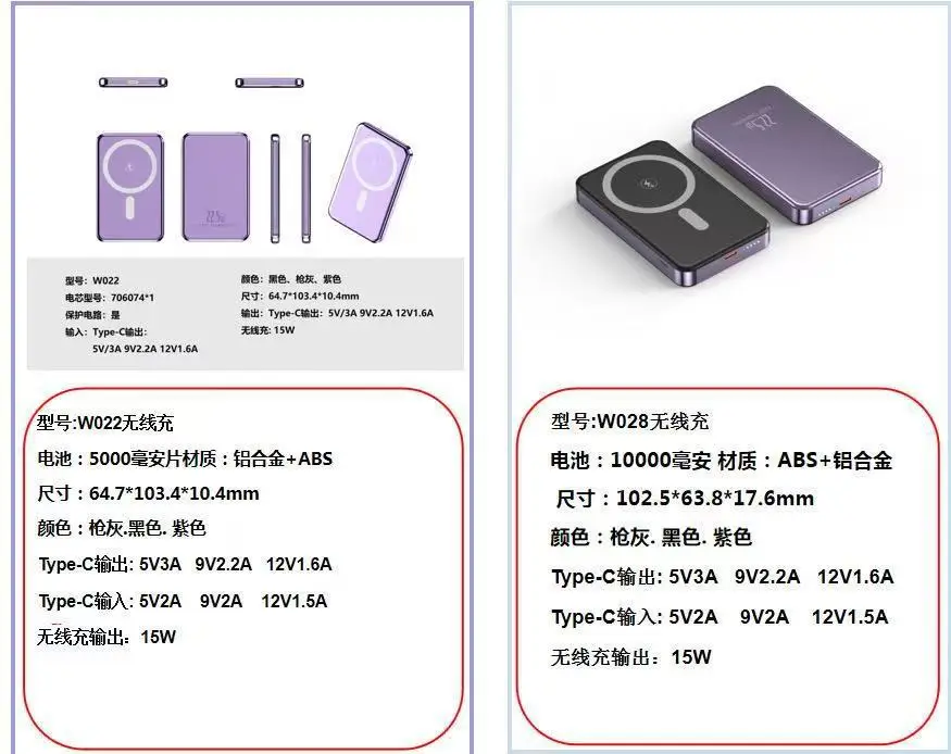 Cross-Border Ultra-Thin Aluminum Alloy Magsafe Magnetic Wireless Fast Charging Power Bank 10000Mah Customized Mobile Power Supply — feature 19