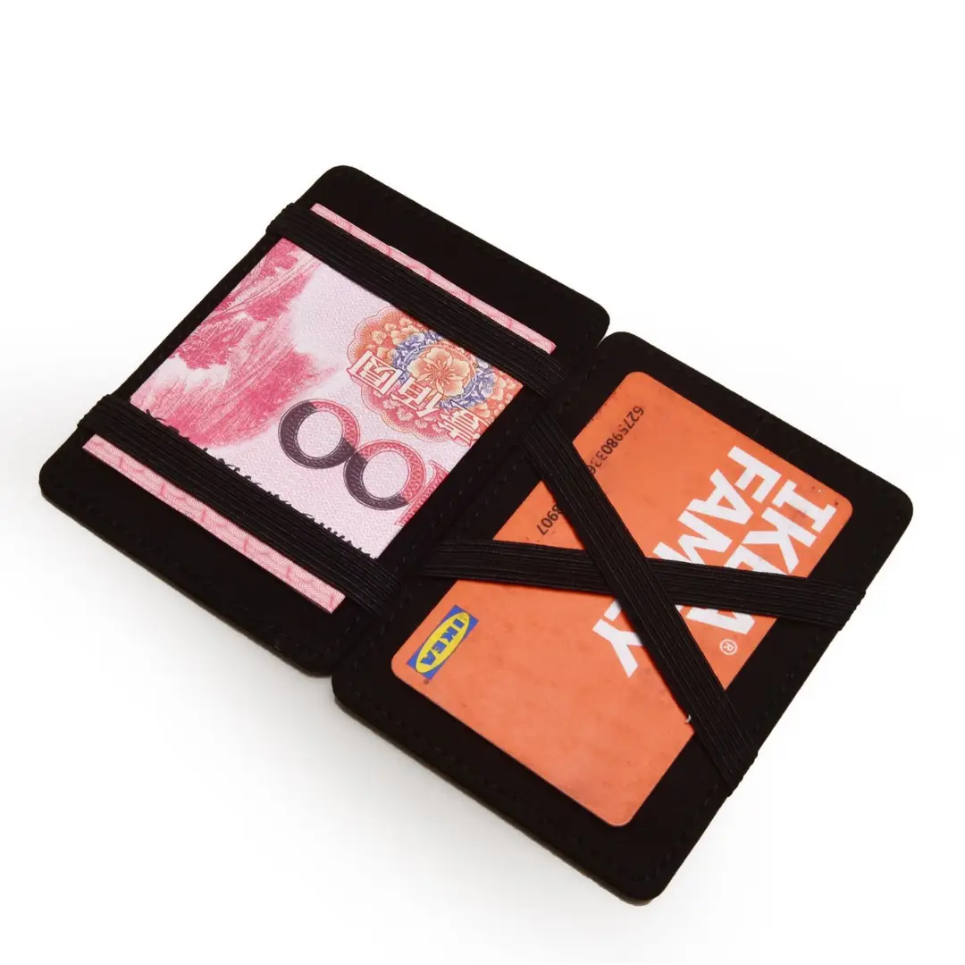 Cross-Border Exclusive Supply of Flip-Top Card Holders, Pu Magic Wallets, Large-Capacity Business Card Holders, Men's Wallets, Customizable Logo