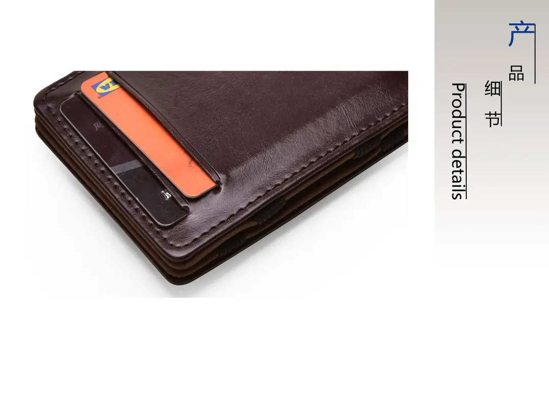 Cross-Border Exclusive Supply of Flip-Top Card Holders, Pu Magic Wallets, Large-Capacity Business Card Holders, Men's Wallets, Customizable Logo — feature 16