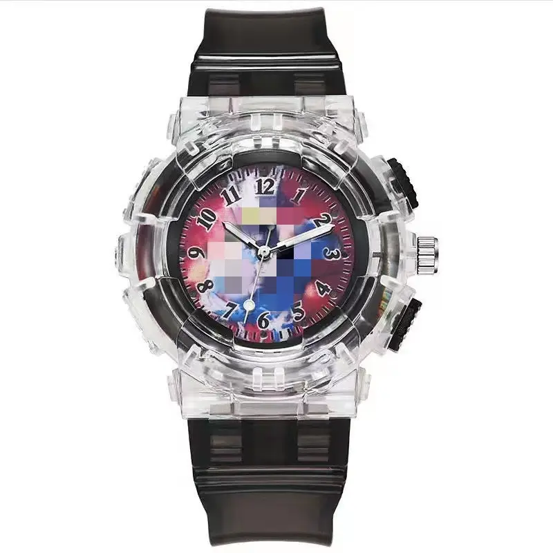 Ready Stock Supply of Children's Kindergarten Luminous Watches Paw Patrol Spider-Man Colorful Flashing Light Boys' Quartz Wristwatches