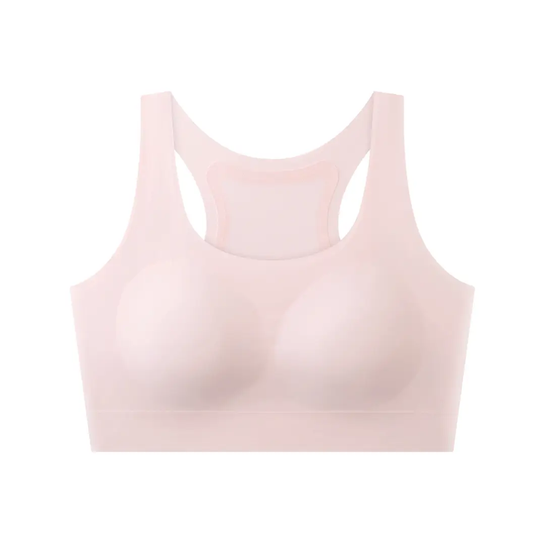 Girls' Bra for the Second and Third Stages of Development, Fixed Cup Sports Anti-Shock Lifting Vest, Breathable Student Underwear for Girls