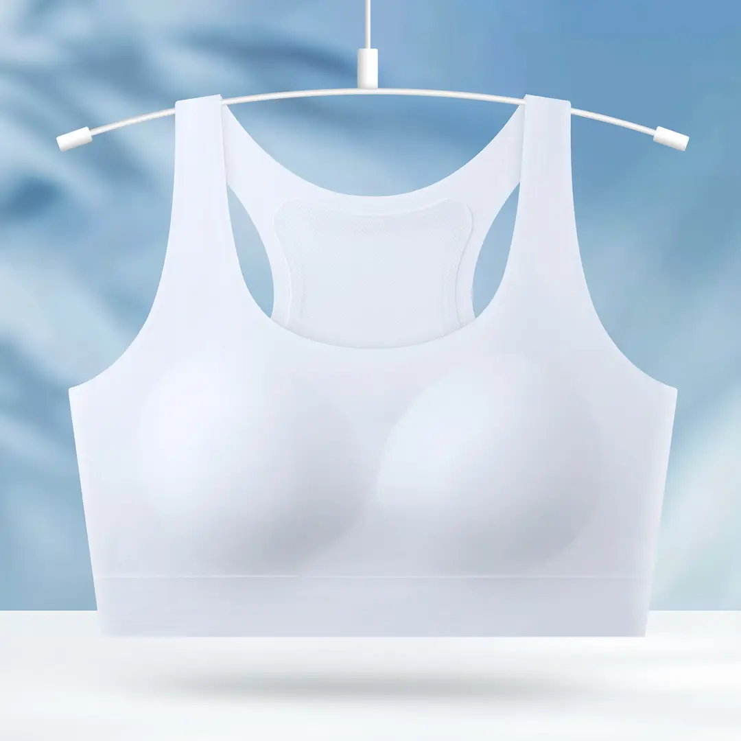 Girls' Bra for the Second and Third Stages of Development, Fixed Cup Sports Anti-Shock Lifting Vest, Breathable Student Underwear for Girls