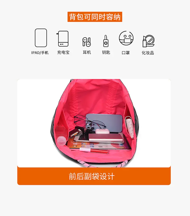 Cross-Border Solid Color Women's Tote Bag with Letter Print, Versatile Shopping Bag, Large Capacity Shoulder Handbag — feature 14