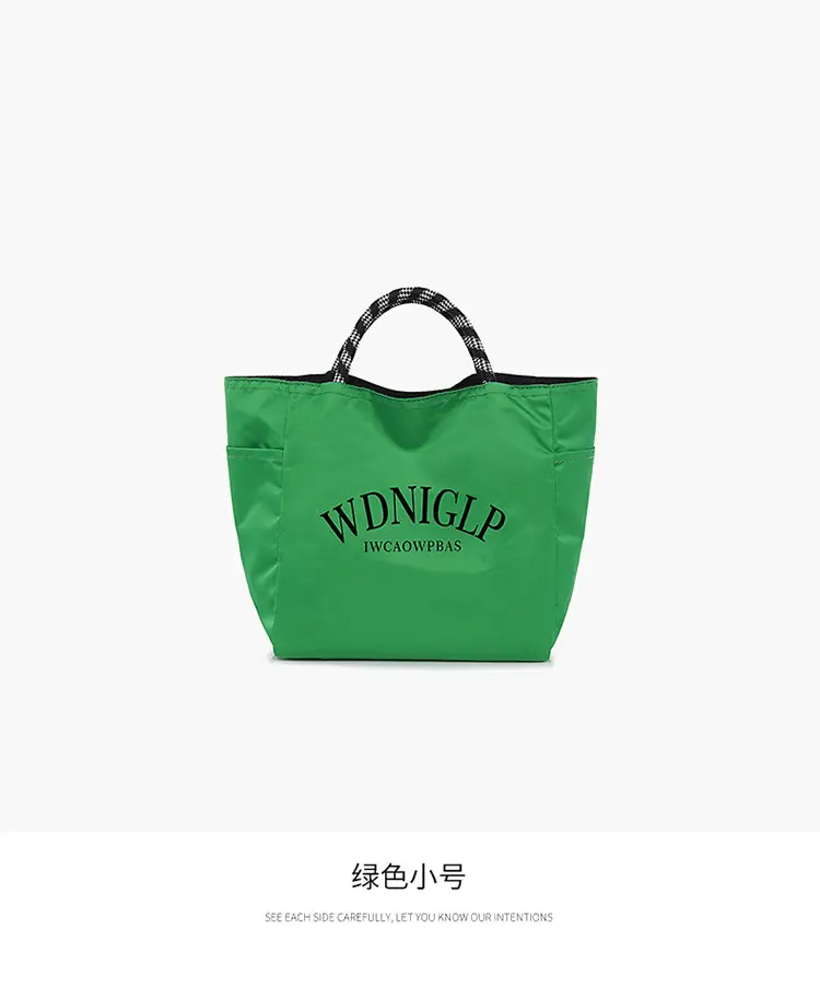 Cross-Border Solid Color Women's Tote Bag with Letter Print, Versatile Shopping Bag, Large Capacity Shoulder Handbag — feature 17