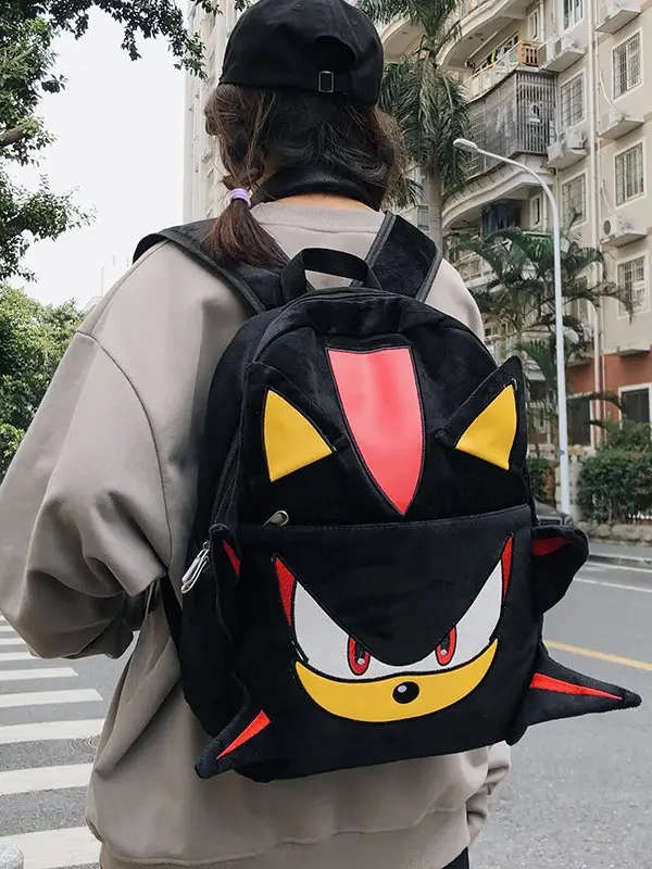 Dark Sonic Sonic Kid Backpack Couple Cartoon School Bag Female Student Large Capacity Travel Backpack Male