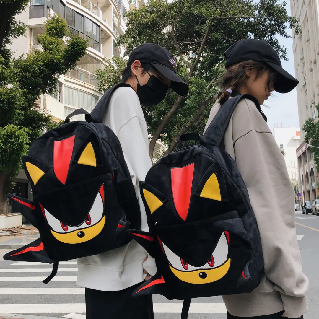 Dark Sonic Sonic Kid Backpack Couple Cartoon School Bag Female Student Large Capacity Travel Backpack Male — feature 1