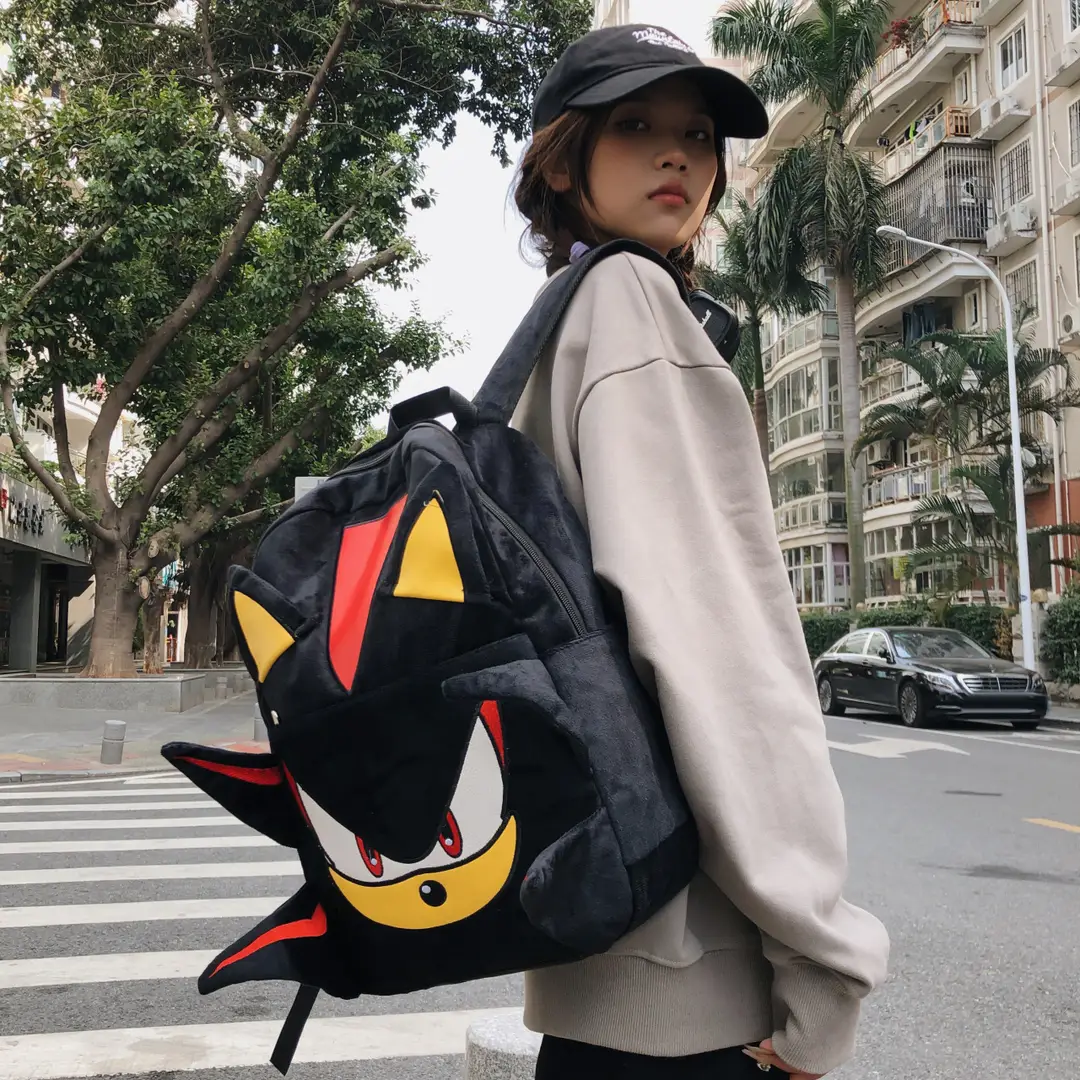 Dark Sonic Sonic Kid Backpack Couple Cartoon School Bag Female Student Large Capacity Travel Backpack Male — feature 6