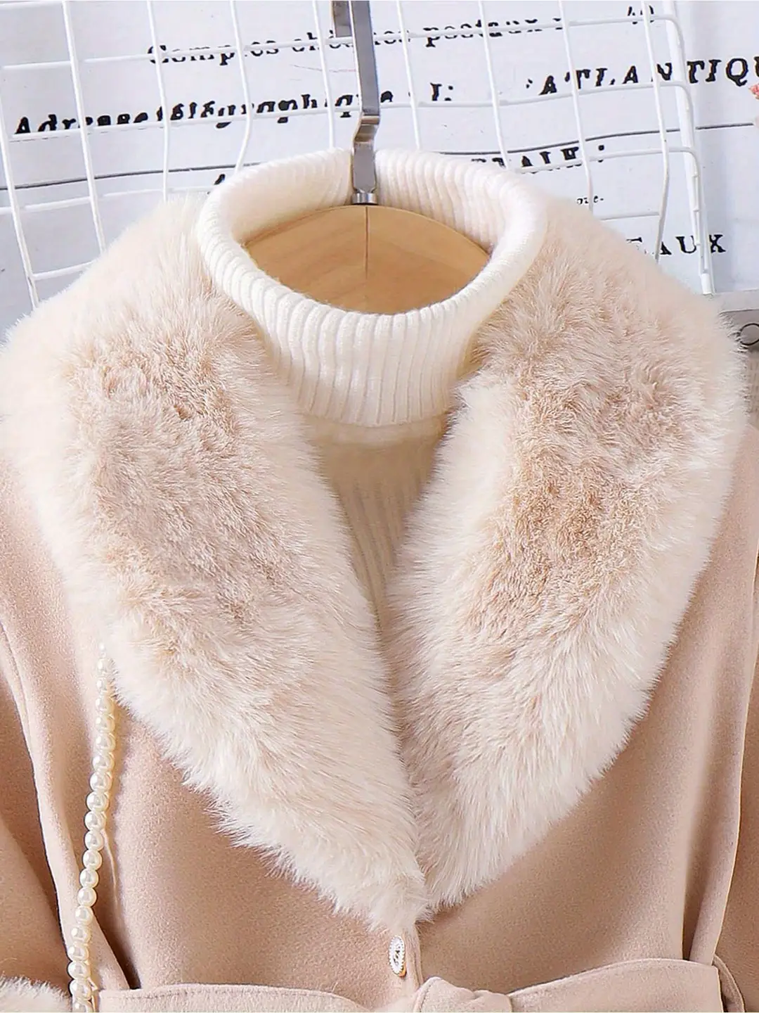 Girls' Outwear Autumn and Winter Foreign Trade Style Children's Clothing Fashionable Fur Collar Cardigan Mid-Length Woolen Coat for Older Children