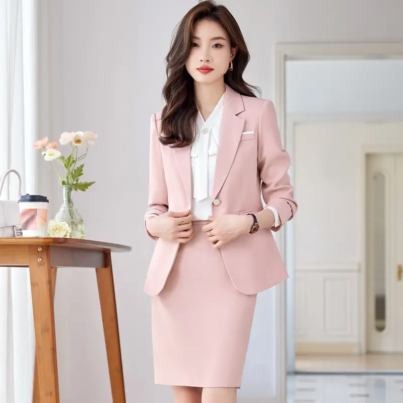 Blue Suit Set for Women, New Spring and Autumn Style, Hotel Manager Work Uniform, Formal Professional Suit Jacket