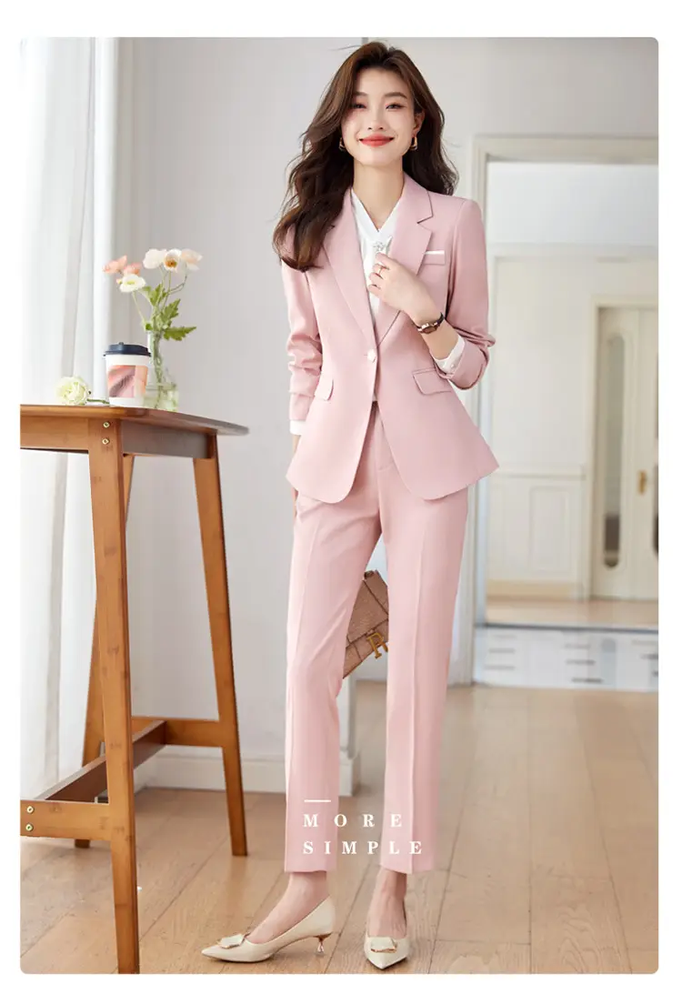 Blue Suit Set for Women, New Spring and Autumn Style, Hotel Manager Work Uniform, Formal Professional Suit Jacket — feature 20