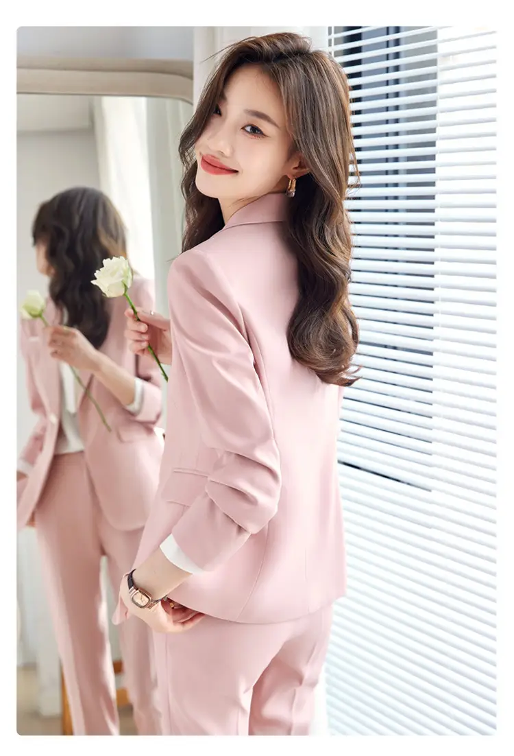 Blue Suit Set for Women, New Spring and Autumn Style, Hotel Manager Work Uniform, Formal Professional Suit Jacket — feature 21