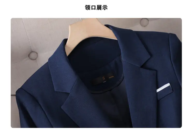 Blue Suit Set for Women, New Spring and Autumn Style, Hotel Manager Work Uniform, Formal Professional Suit Jacket — feature 28