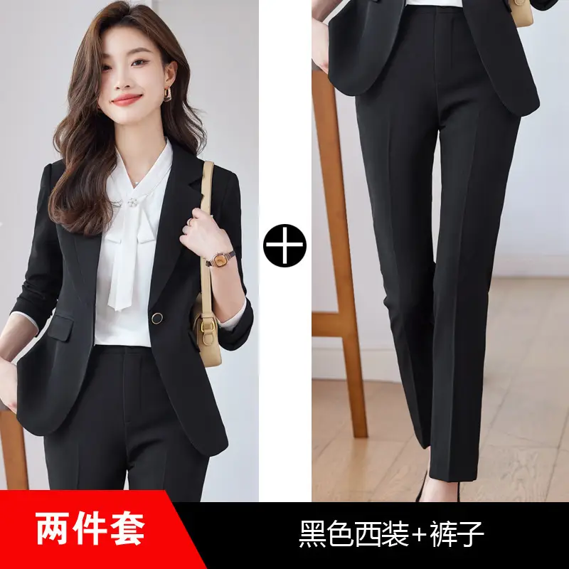 Blue Suit Set for Women, New Spring and Autumn Style, Hotel Manager Work Uniform, Formal Professional Suit Jacket