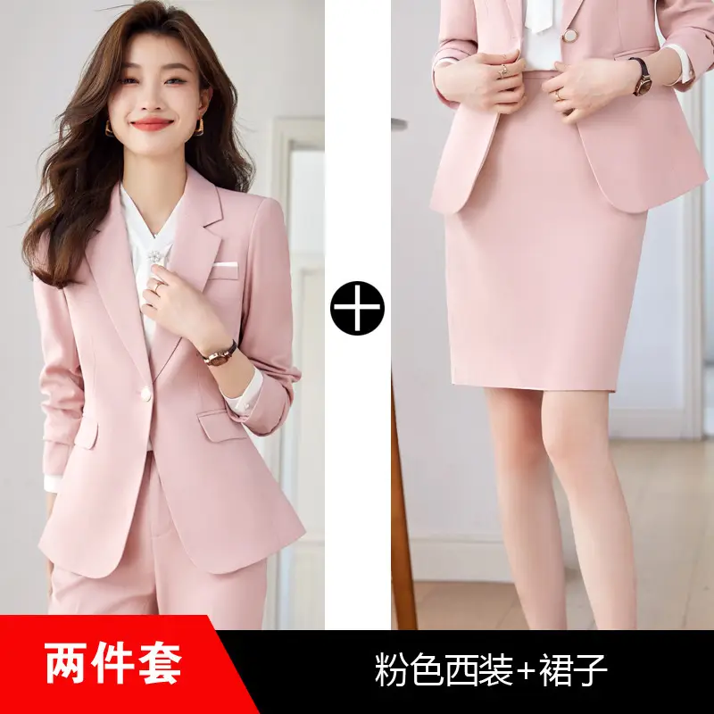 Blue Suit Set for Women, New Spring and Autumn Style, Hotel Manager Work Uniform, Formal Professional Suit Jacket