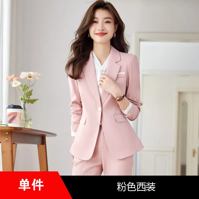 Blue Suit Set for Women, New Spring and Autumn Style, Hotel Manager Work Uniform, Formal Professional Suit Jacket