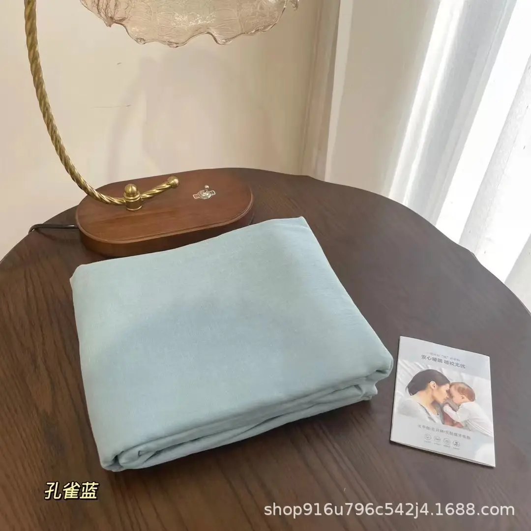 All-Cotton Double-Layer Gauze Bed Sheet, Class a Maternal and Infant Grade Pure Cotton Aerobic Gauze, Single Item, Solid Color, Single/Double Bed Sheet, Fitted Sheet
