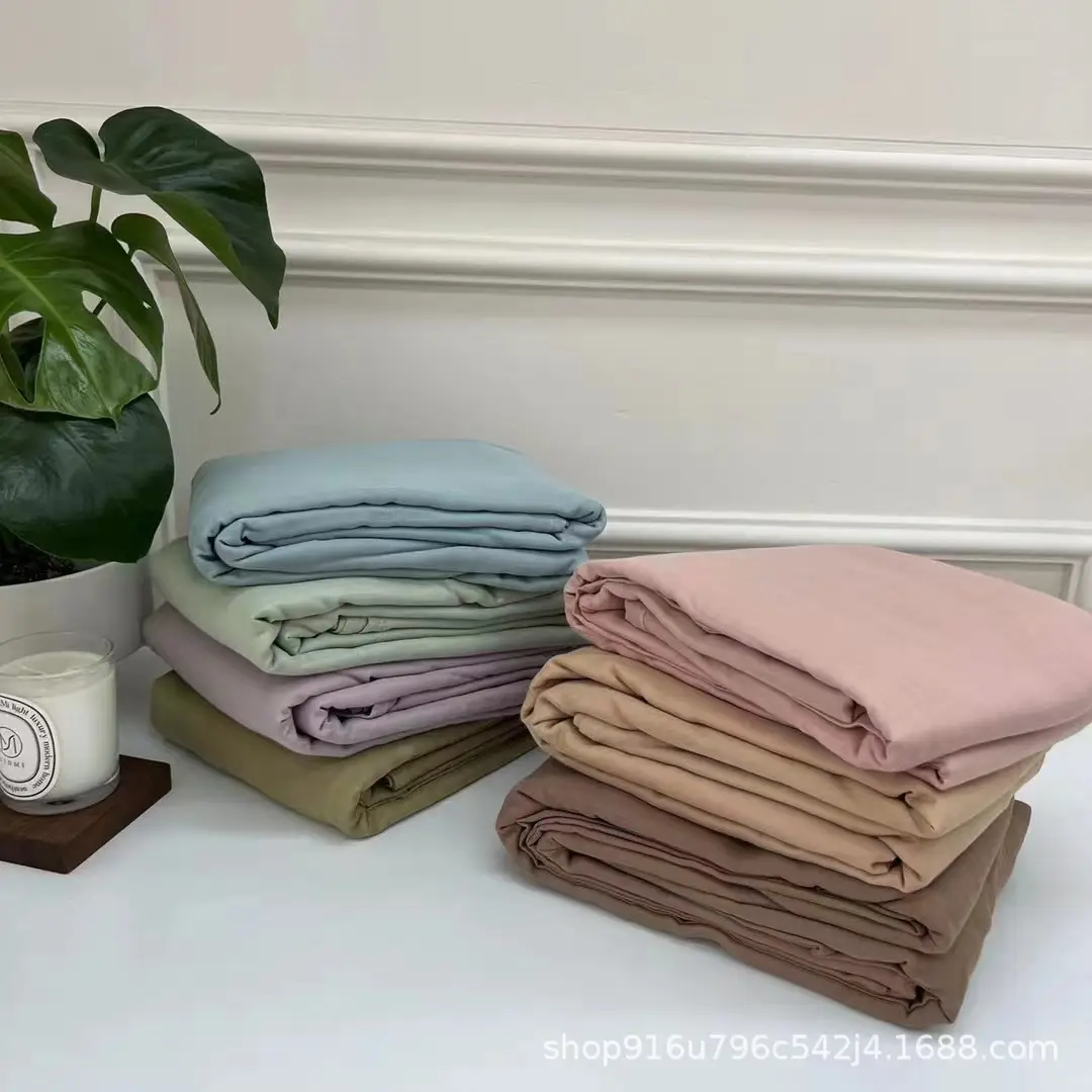 All-Cotton Double-Layer Gauze Bed Sheet, Class a Maternal and Infant Grade Pure Cotton Aerobic Gauze, Single Item, Solid Color, Single/Double Bed Sheet, Fitted Sheet — feature 3