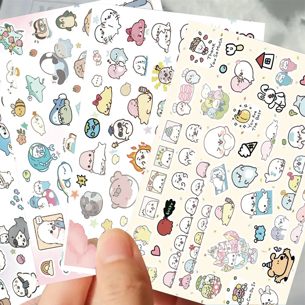 8 Sheets of Bean Sesame Seal Mamegoma Die-Cut Stickers Graffiti Decoration Notebook Packaging Material Waterproof Stickers — feature 4