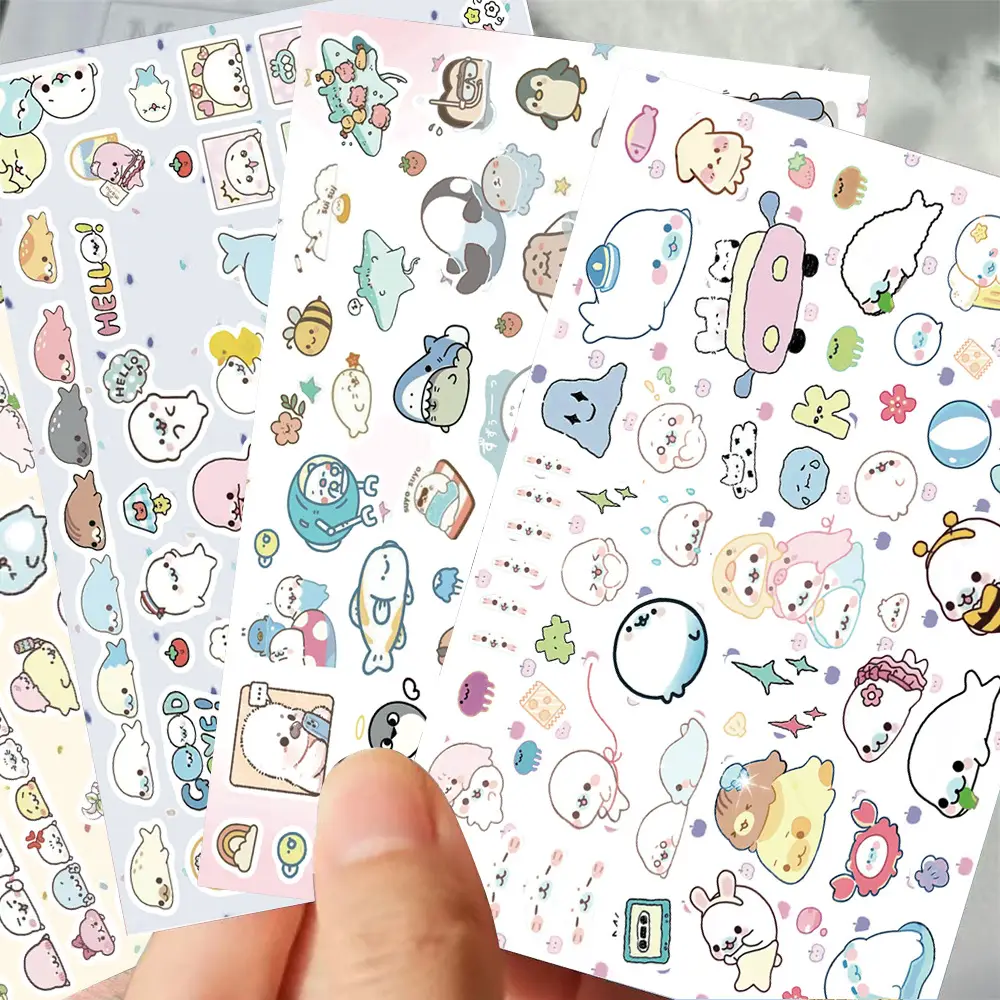 8 Sheets of Bean Sesame Seal Mamegoma Die-Cut Stickers Graffiti Decoration Notebook Packaging Material Waterproof Stickers — feature 5